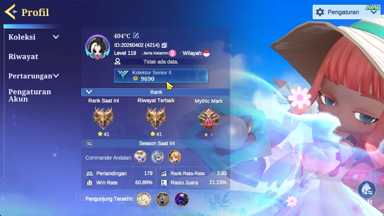 Magic Chess: Go Go Accounts Mythic 41|Bonus MLBB|36 Commander 9 Max|7 Chessboard|Magical (Cybercity),2 Epic,Etc|21 Skin|4 2