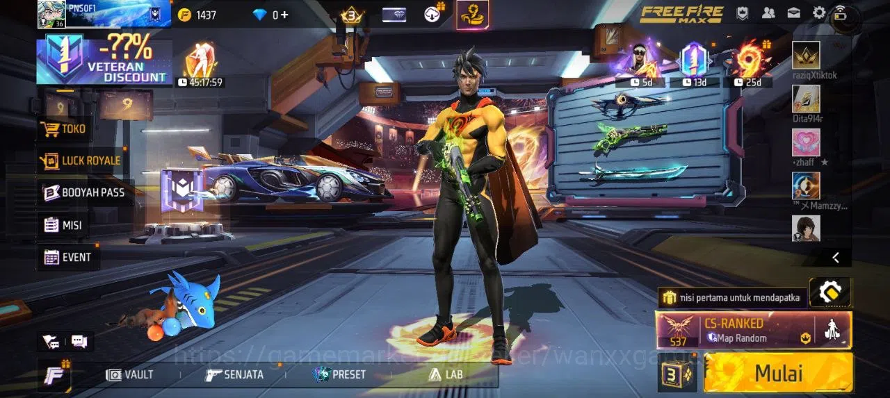 Free Fire Accounts Indonesia | AKUN LVL 36 SG HAND OF HOPE VAULT 34 EMOTE 9 KATANA LOBY 1 TAS 10 SKYWING 1 WEAPON 37 | W051 1