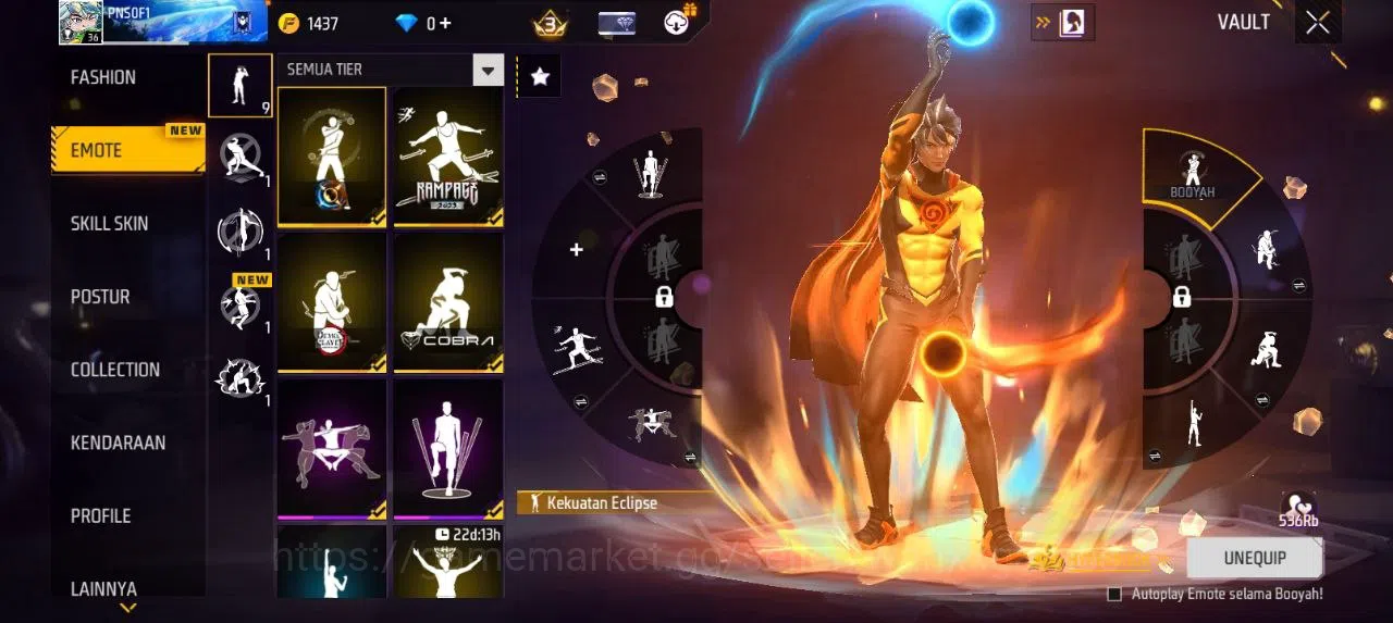 Free Fire Accounts Indonesia | AKUN LVL 36 SG HAND OF HOPE VAULT 34 EMOTE 9 KATANA LOBY 1 TAS 10 SKYWING 1 WEAPON 37 | W051 4