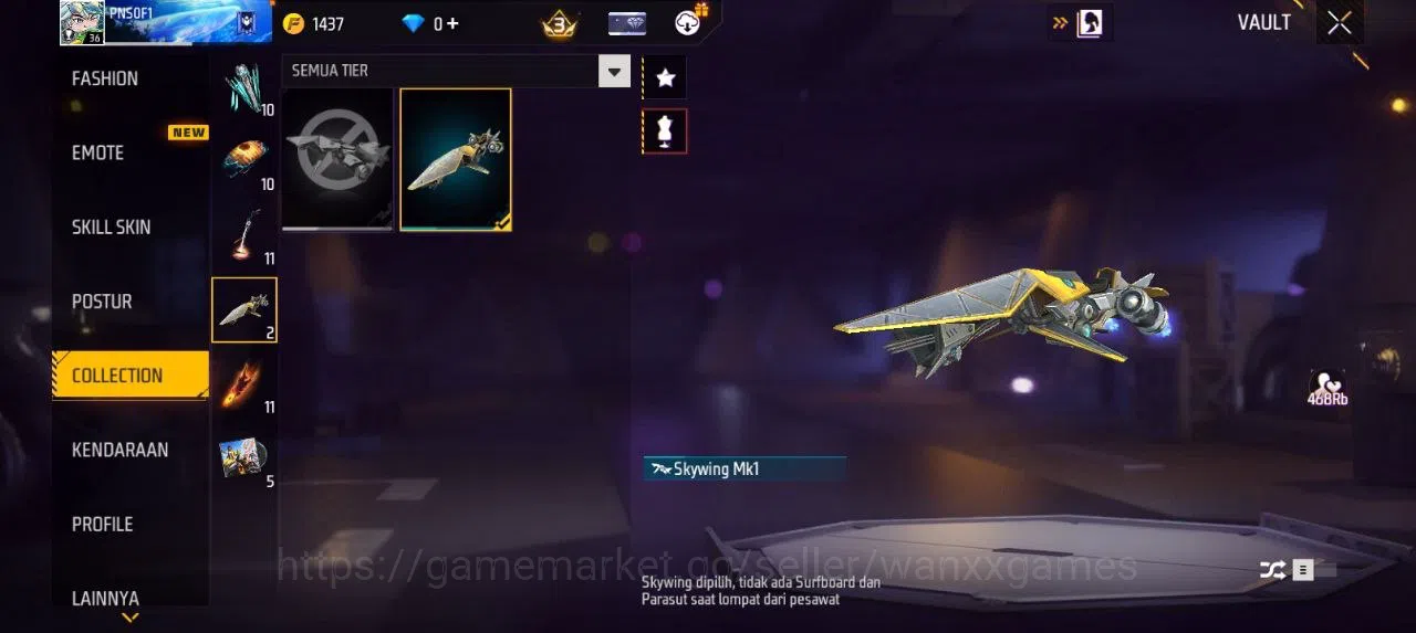 Free Fire Accounts Indonesia | AKUN LVL 36 SG HAND OF HOPE VAULT 34 EMOTE 9 KATANA LOBY 1 TAS 10 SKYWING 1 WEAPON 37 | W051 5