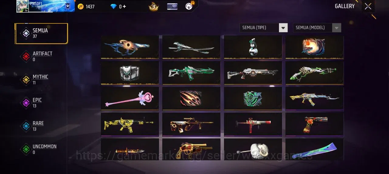Free Fire Accounts Indonesia | AKUN LVL 36 SG HAND OF HOPE VAULT 34 EMOTE 9 KATANA LOBY 1 TAS 10 SKYWING 1 WEAPON 37 | W051 8
