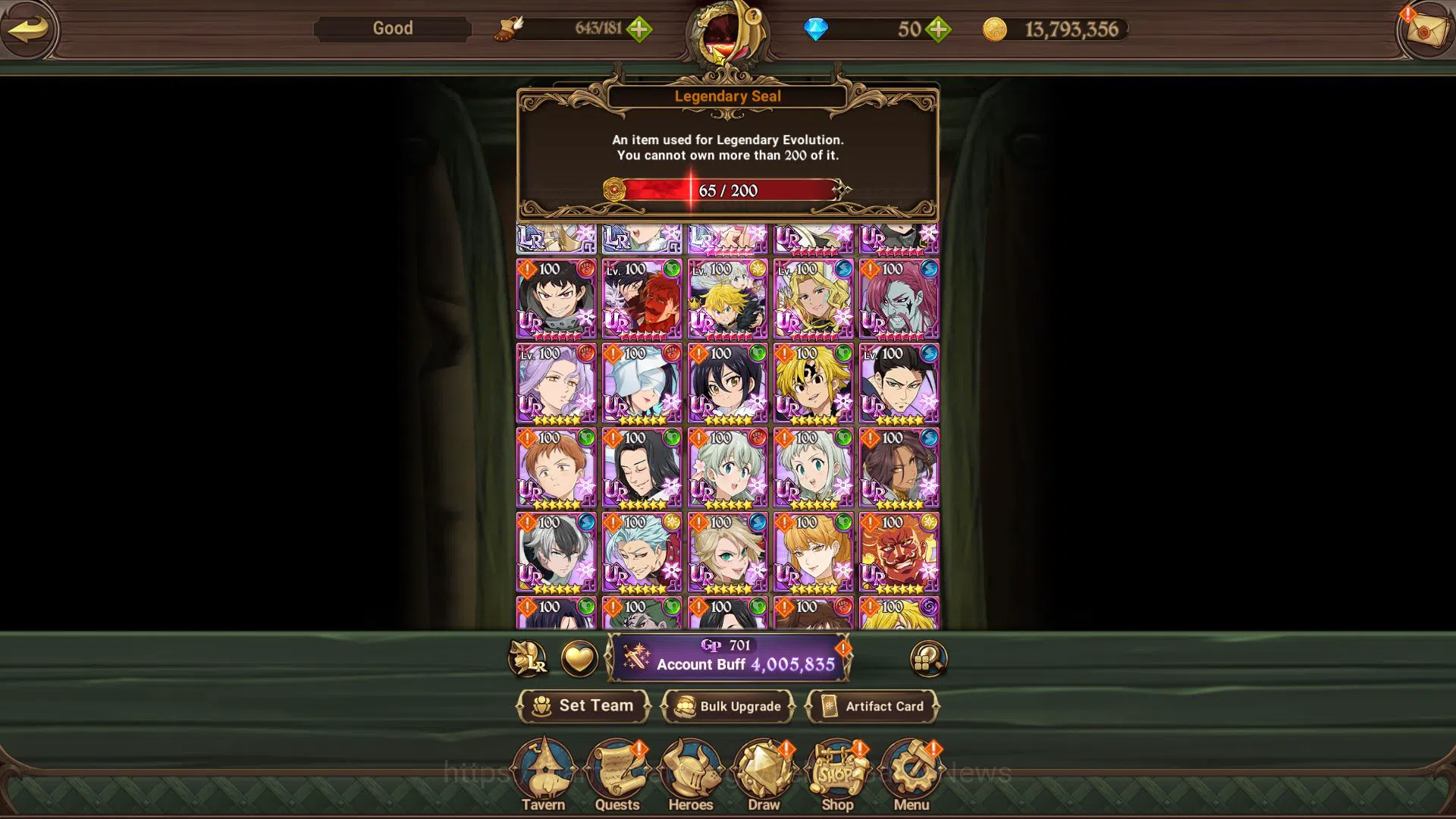 The Seven Deadly Sins: Grand Cross Accounts Global|4M CC|65 LS|2 LR+7 UR+Collab Fire Force|Bru image 3