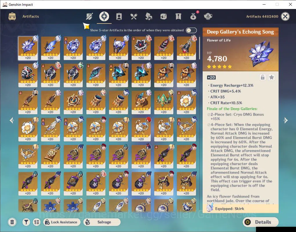Genshin Impact Accounts ASIA|AR 57|5 Limited+5(*5Weapon)|Skirk,Citlali,Fur image 11