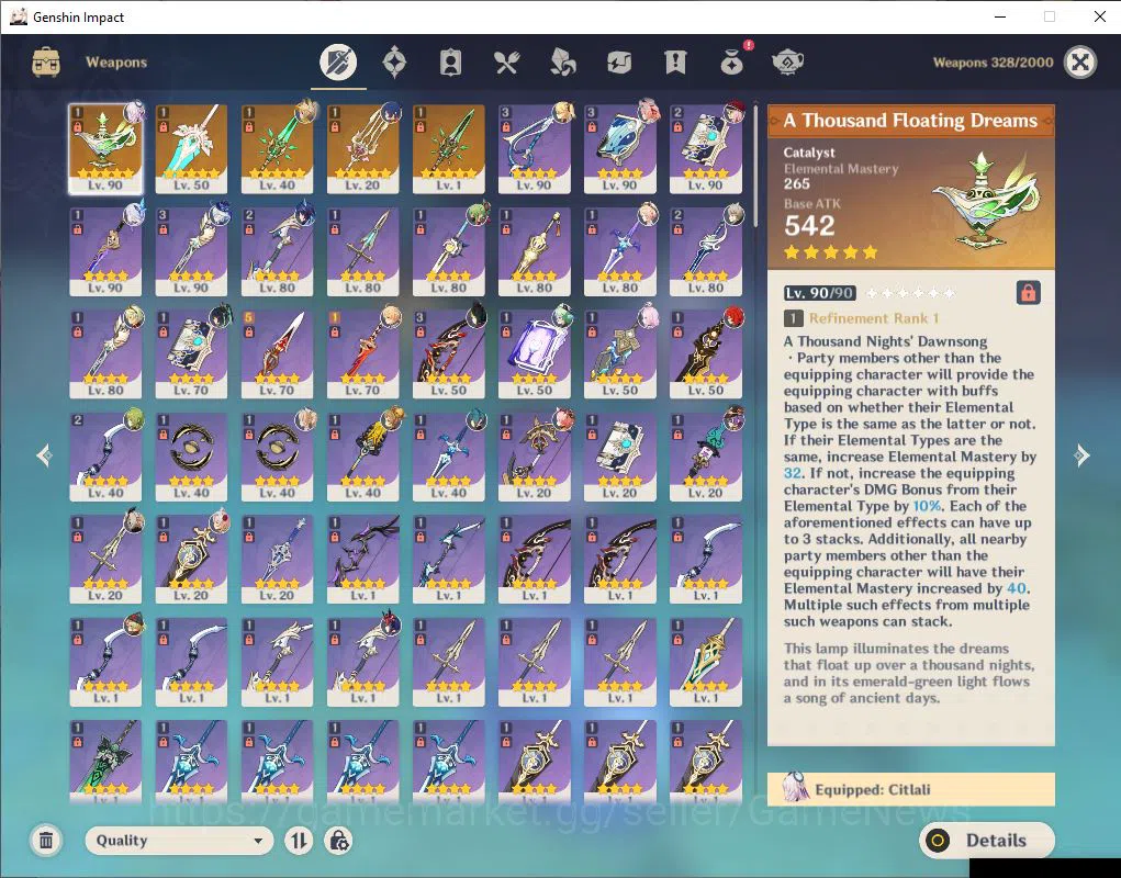 Genshin Impact Accounts ASIA|AR 57|5 Limited+5(*5Weapon)|Skirk,Citlali,Fur image 12