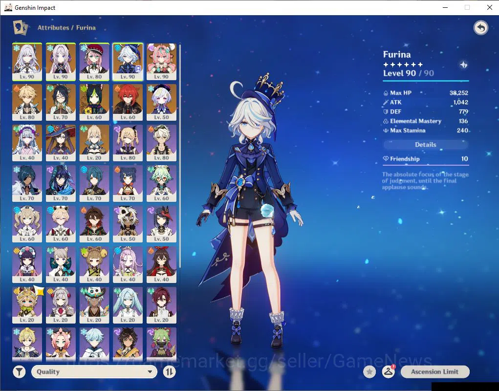 Genshin Impact Accounts ASIA|AR 57|5 Limited+5(*5Weapon)|Skirk,Citlali,Fur image 13