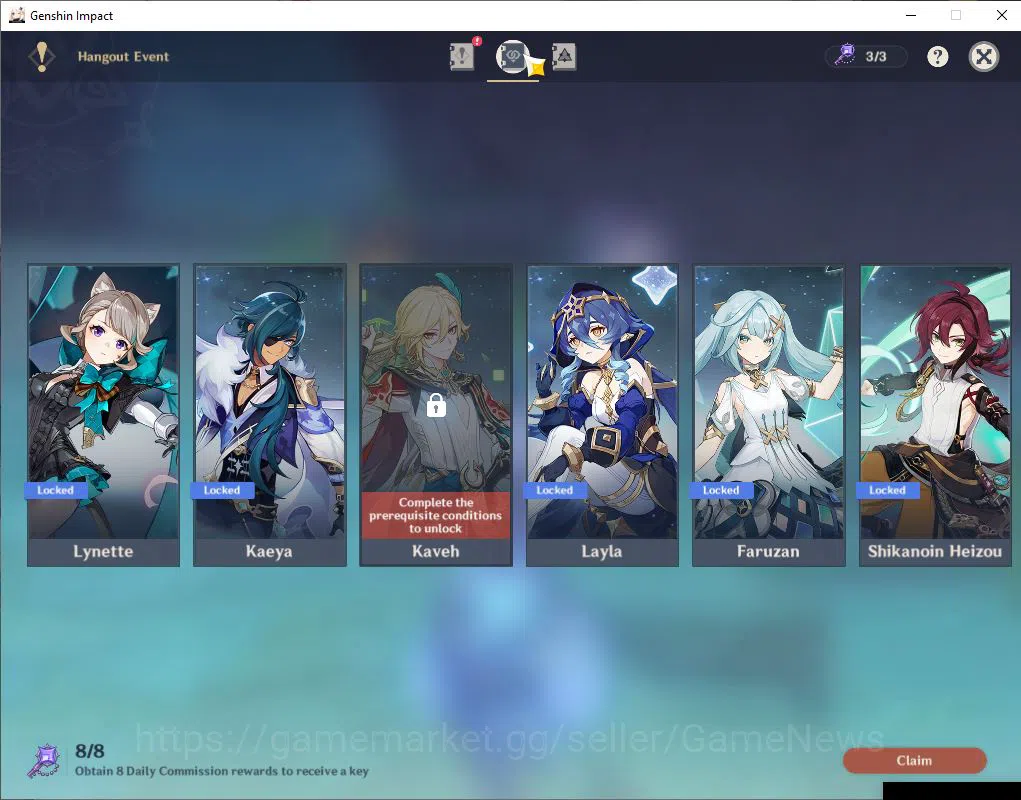 Genshin Impact Accounts ASIA|AR 57|5 Limited+5(*5Weapon)|Skirk,Citlali,Fur image 4