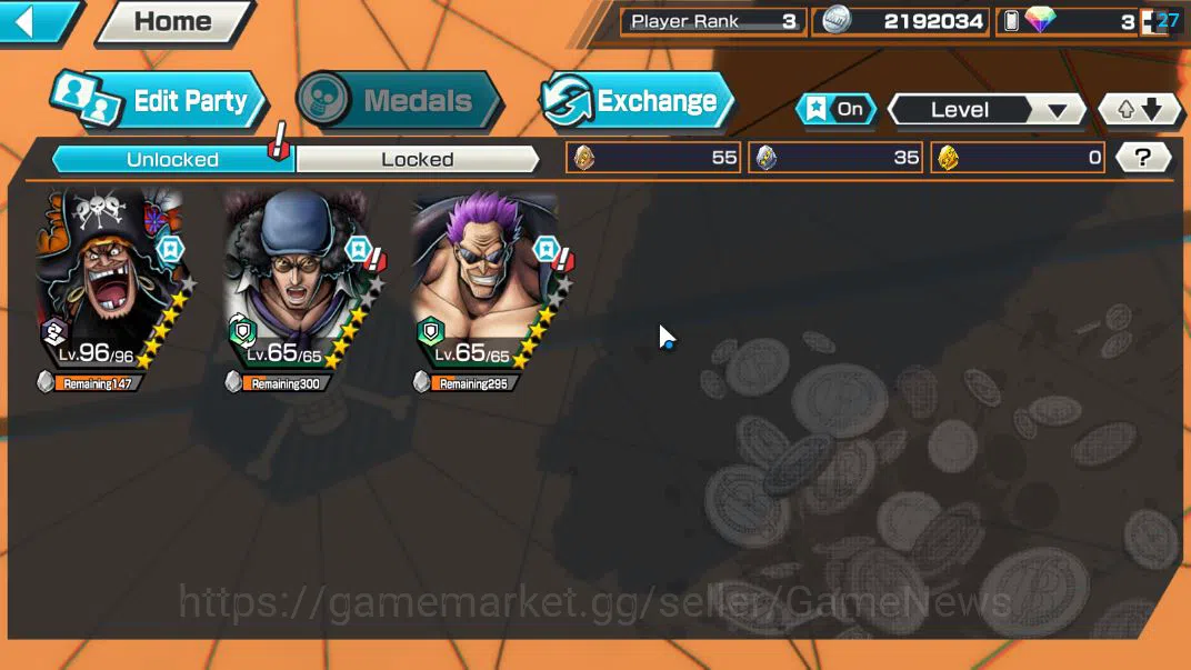 One Piece Bounty Rush Accounts Starter GLOBAL|3 EX| T4E Marshall D.Teach,Blackbeard Pirates Kuzan,FILM Z Zephyr |Rank 3
