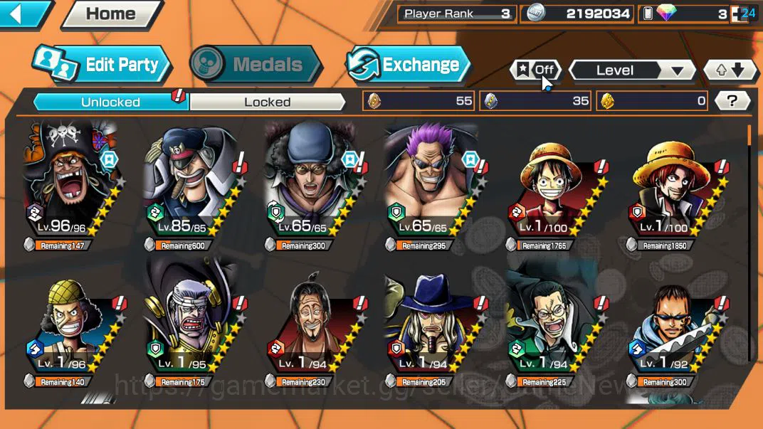 One Piece Bounty Rush Accounts Starter GLOBAL|3 EX| T4E Marshall D.Teach,Blackbeard Pirates Kuzan,FILM Z Zephyr |Rank 4
