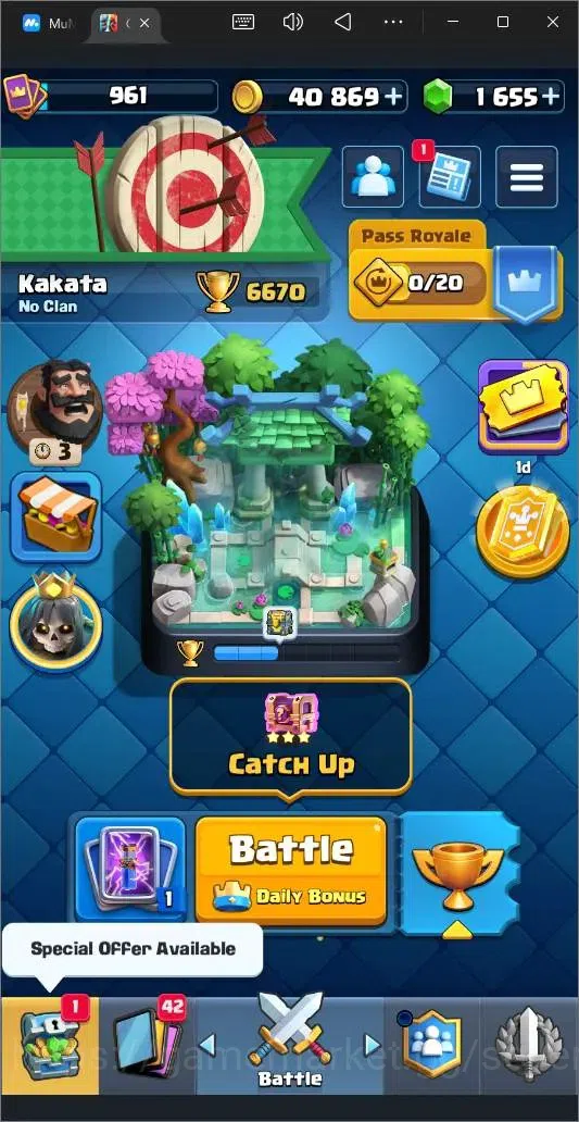 Clash Royale Accounts High-End Global |CL 961|KTL 12|Trophy 6670|113 Cards|2 Champ|3 Hero|7 Evo|40k Gold|1.6k Gems|Proteck 1