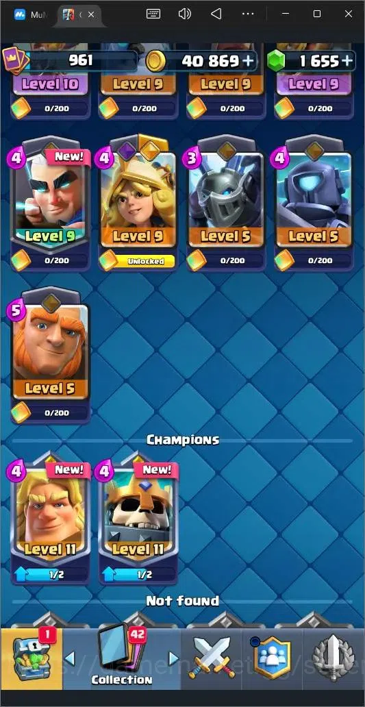 Clash Royale Accounts High-End Global |CL 961|KTL 12|Trophy 6670|113 Cards|2 Champ|3 Hero|7 Evo|40k Gold|1.6k Gems|Proteck 13