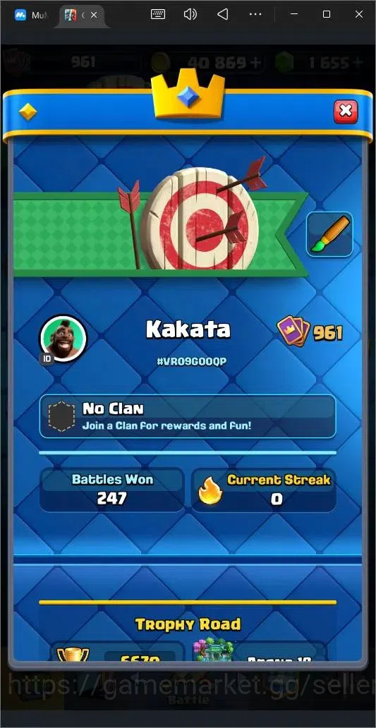 Clash Royale Accounts High-End Global |CL 961|KTL 12|Trophy 6670|113 Cards|2 Champ|3 Hero|7 Evo|40k Gold|1.6k Gems|Proteck 3