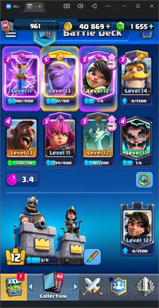 Clash Royale Accounts High-End Global |CL 961|KTL 12|Trophy 6670|113 Cards|2 Champ|3 Hero|7 Evo|40k Gold|1.6k Gems|Proteck 6