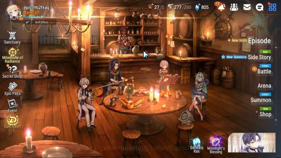 Epic Seven Accounts High-End ASIA Verif| 11 ML (Dark Diene,Har Seti,ZIO,Etc)+Aby Fumyr,Fenne,Etc|Poh+Bless ON|16K 1
