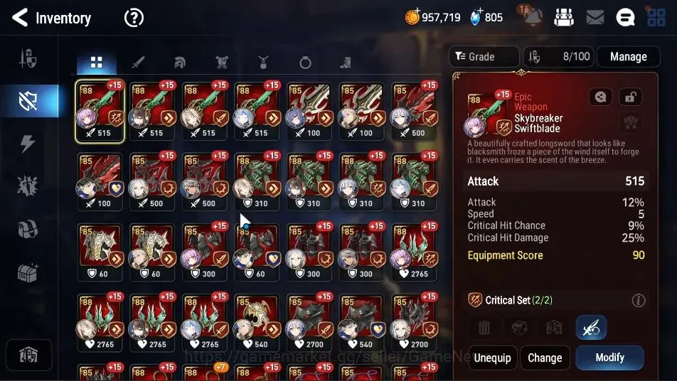 Epic Seven Accounts High-End ASIA Verif| 11 ML (Dark Diene,Har Seti,ZIO,Etc)+Aby Fumyr,Fenne,Etc|Poh+Bless ON|16K 14