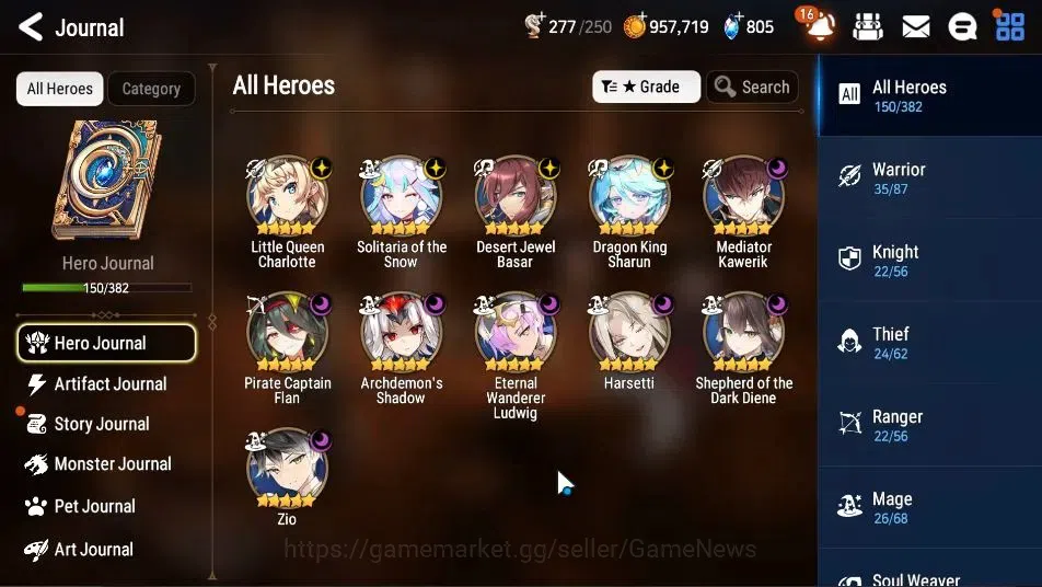 Epic Seven Accounts High-End ASIA Verif| 11 ML (Dark Diene,Har Seti,ZIO,Etc)+Aby Fumyr,Fenne,Etc|Poh+Bless ON|16K 6
