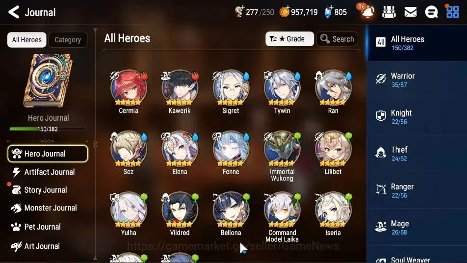 Epic Seven Accounts High-End ASIA Verif| 11 ML (Dark Diene,Har Seti,ZIO,Etc)+Aby Fumyr,Fenne,Etc|Poh+Bless ON|16K 7
