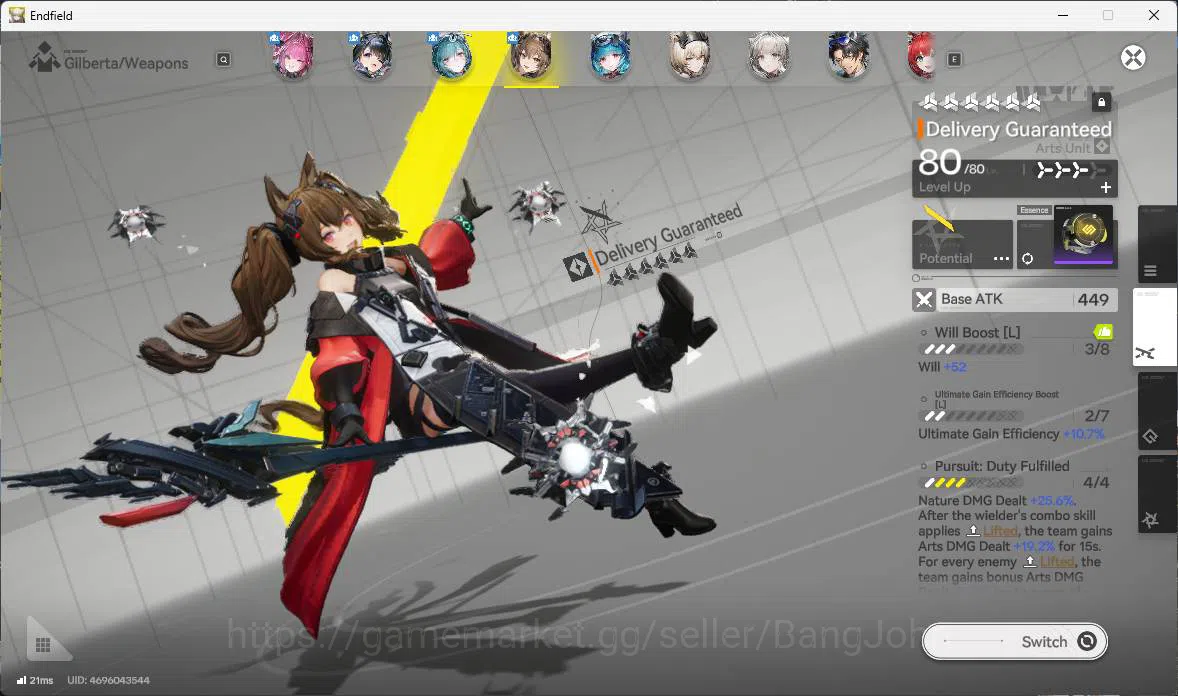 Arknights: Endfield Accounts ASIA |  LVL 57, Yvonne SIgn, tangtang P1 sign, Gil image 10