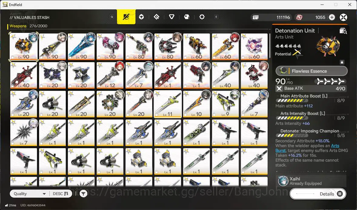 Arknights: Endfield Accounts ASIA |  LVL 57, Yvonne SIgn, tangtang P1 sign, Gil image 19