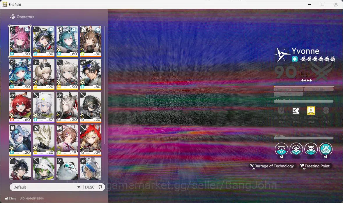 Arknights: Endfield Accounts ASIA |  LVL 57, Yvonne SIgn, tangtang P1 sign, Gil image 3
