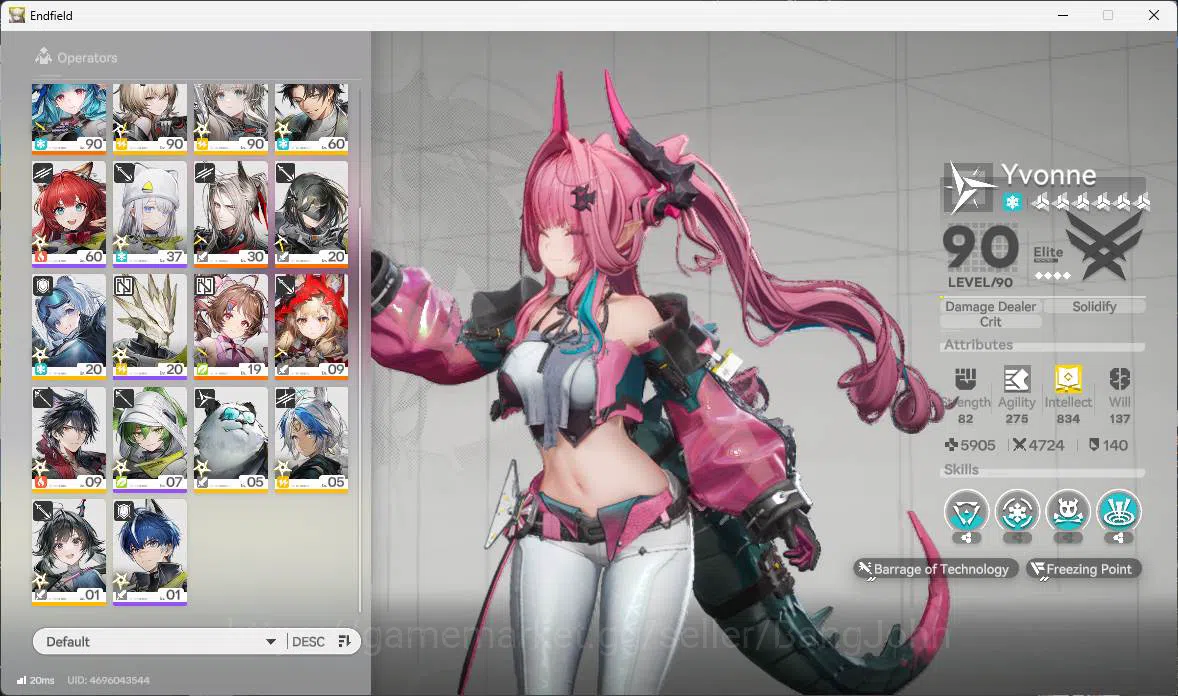 Arknights: Endfield Accounts ASIA |  LVL 57, Yvonne SIgn, tangtang P1 sign, Gil image 4
