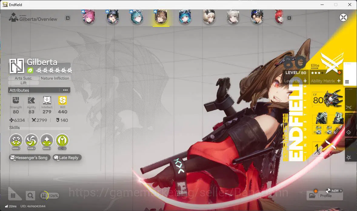 Arknights: Endfield Accounts ASIA |  LVL 57, Yvonne SIgn, tangtang P1 sign, Gil image 9