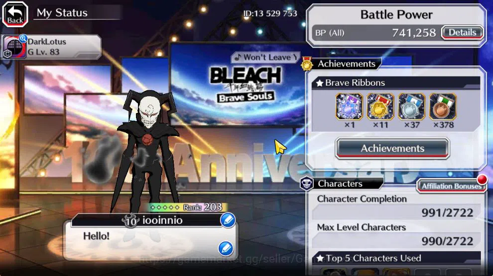 Bleach: Brave Souls Accounts [GLOBAL]50K Orbs|TYBW26[Meninas,Liltotto],10th Ann image 2