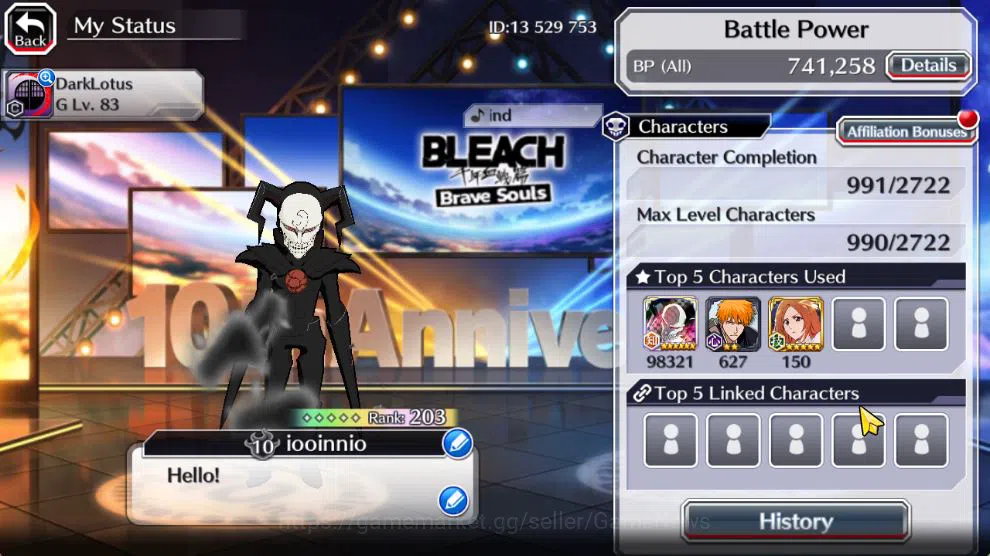 Bleach: Brave Souls Accounts [GLOBAL]50K Orbs|TYBW26[Meninas,Liltotto],10th Ann image 3