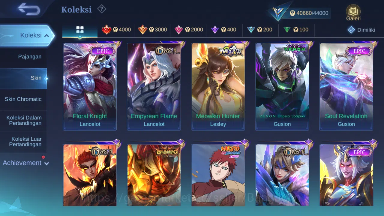 Mobile Legends: Bang Bang Accounts Others Hero 101 Skin 196 | CC Natalia | Lightborn Granger, Alucard, Fanny | Lunar Sun 6