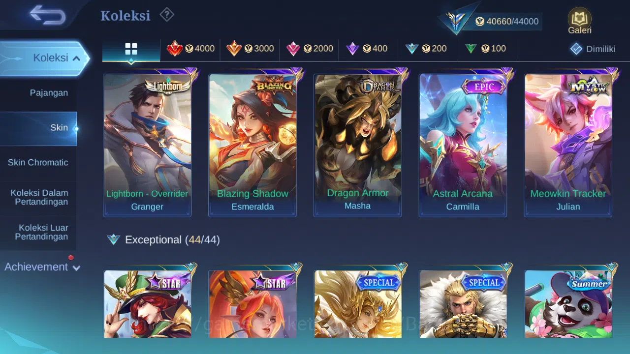 Mobile Legends: Bang Bang Accounts Others Hero 101 Skin 196 | CC Natalia | Lightborn Granger, Alucard, Fanny | Lunar Sun 8