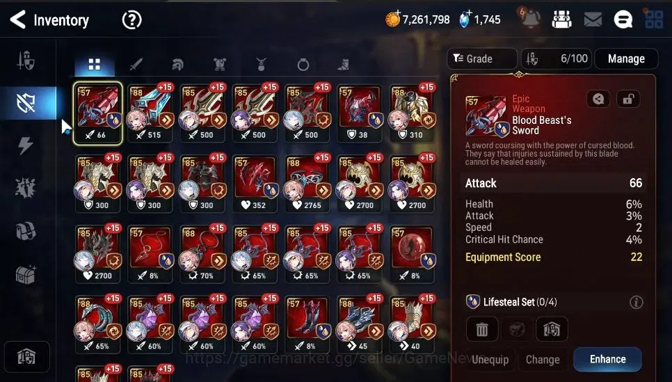 Epic Seven Accounts Global|UnVerif|2 ML(Rhianna&Luciella,Abyssal Yufin image 15
