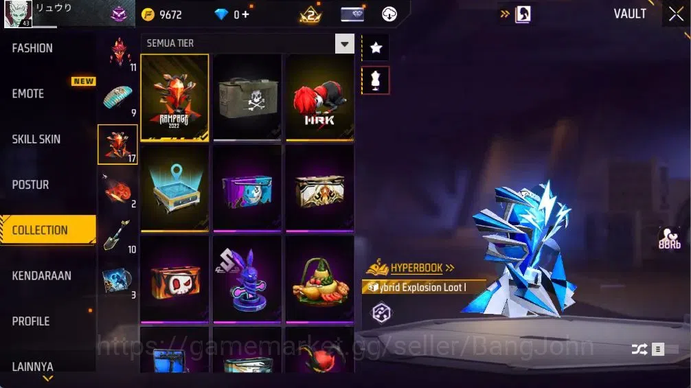 Free Fire Accounts Indonesia | 2 Evo(UMP-BOOYAH DAY 2021 Lv2,M60-DREA image 14