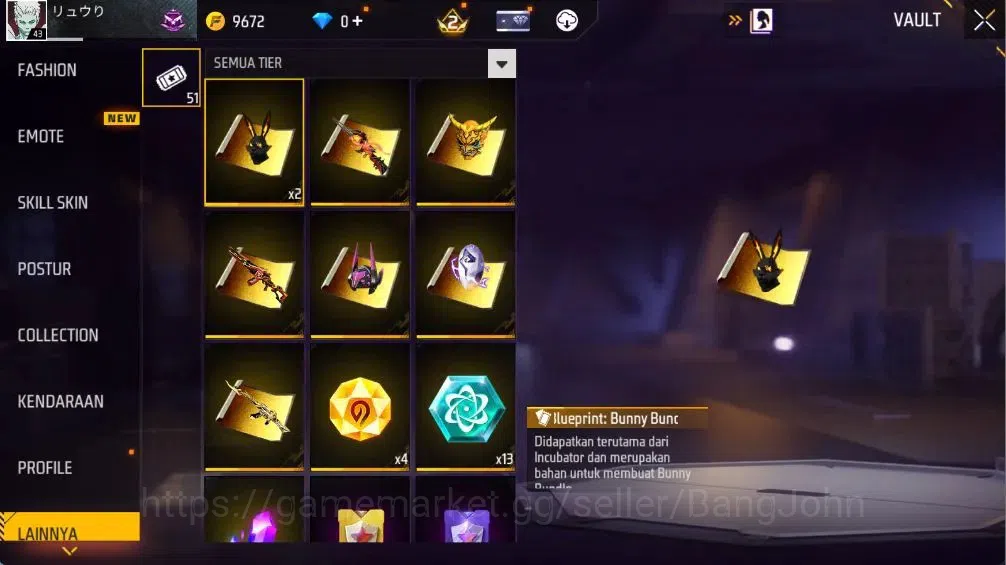 Free Fire Accounts Indonesia | 2 Evo(UMP-BOOYAH DAY 2021 Lv2,M60-DREA image 17