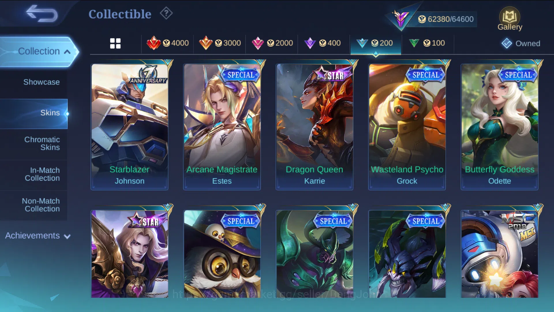 Mobile Legends: Bang Bang Accounts hero 130 | skin 243 | prime yu zhong, prime claude image 11