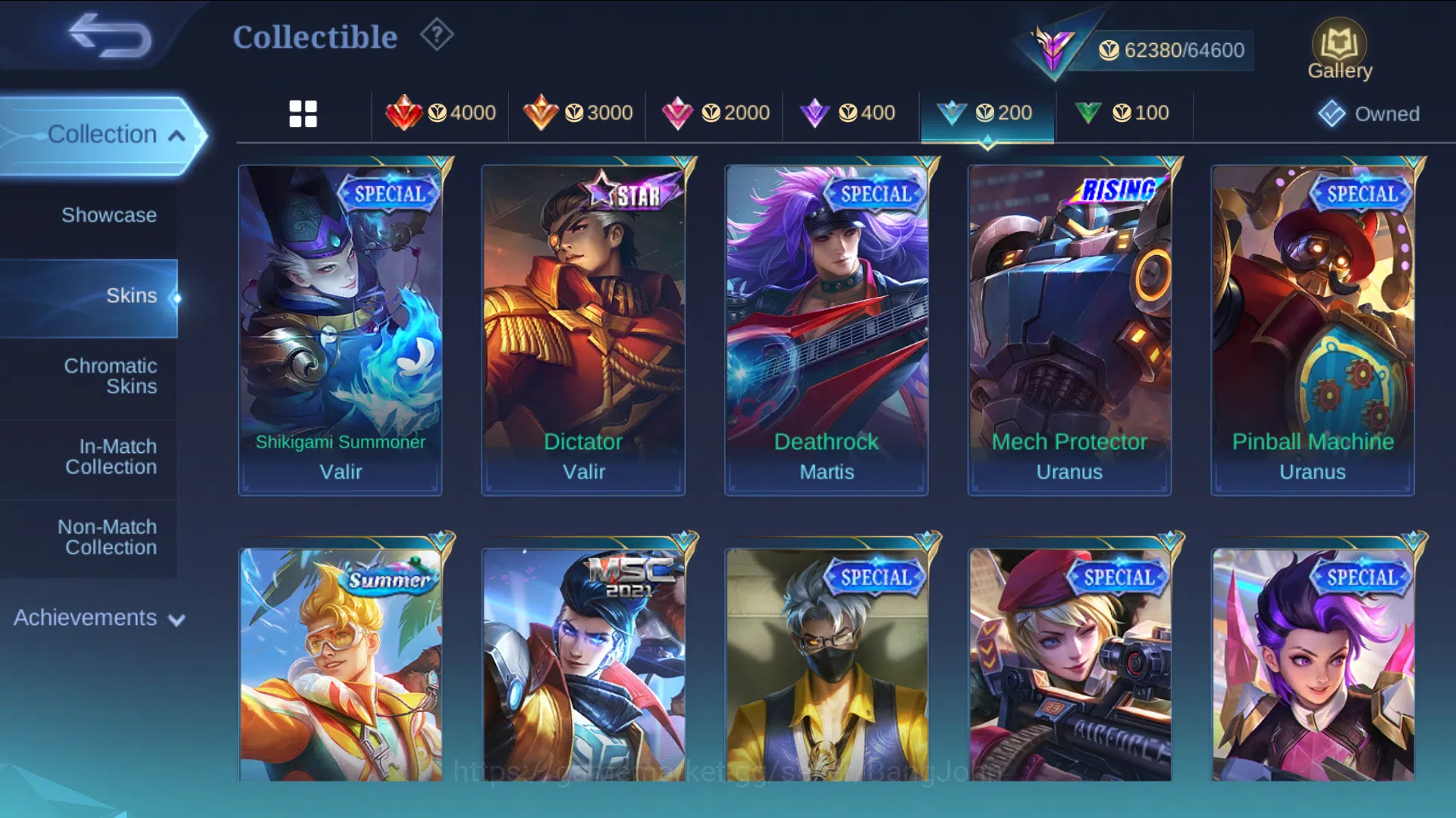 Mobile Legends: Bang Bang Accounts hero 130 | skin 243 | prime yu zhong, prime claude image 12