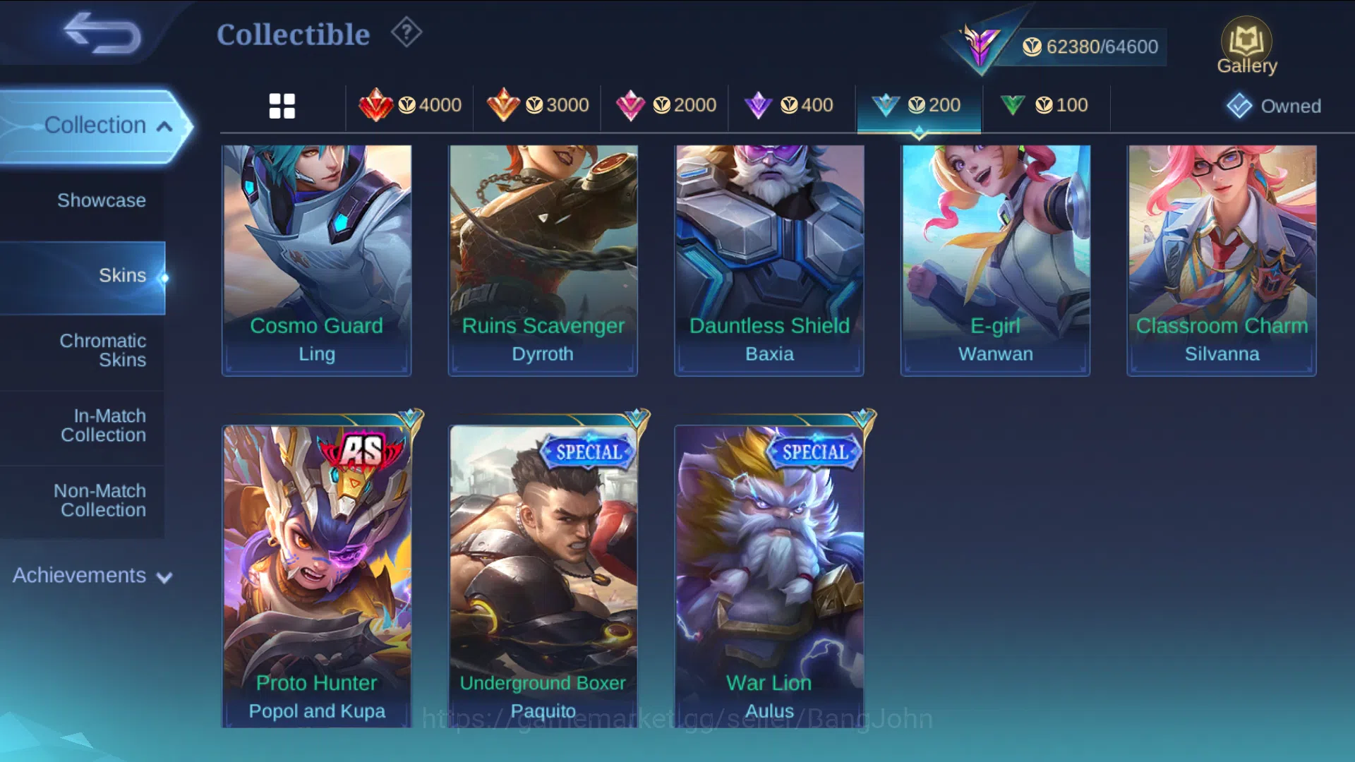 Mobile Legends: Bang Bang Accounts hero 130 | skin 243 | prime yu zhong, prime claude image 14