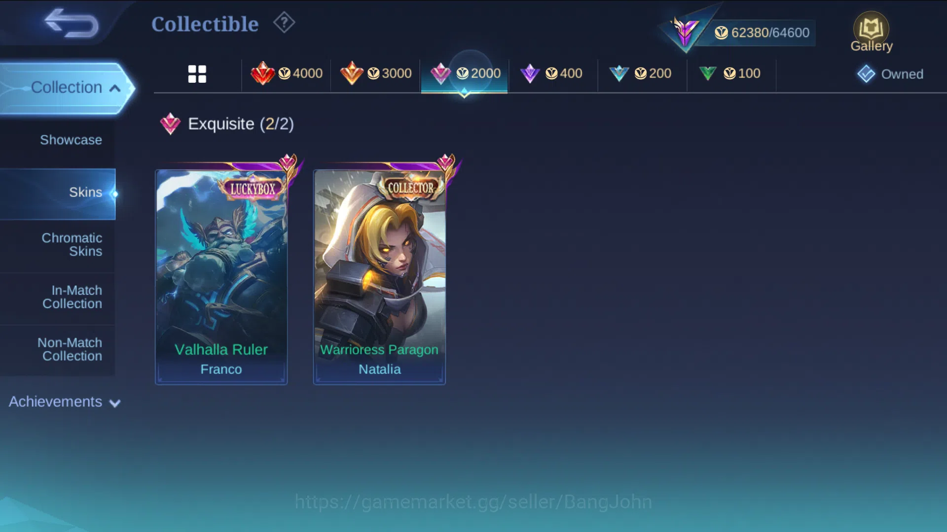 Mobile Legends: Bang Bang Accounts hero 130 | skin 243 | prime yu zhong, prime claude image 4