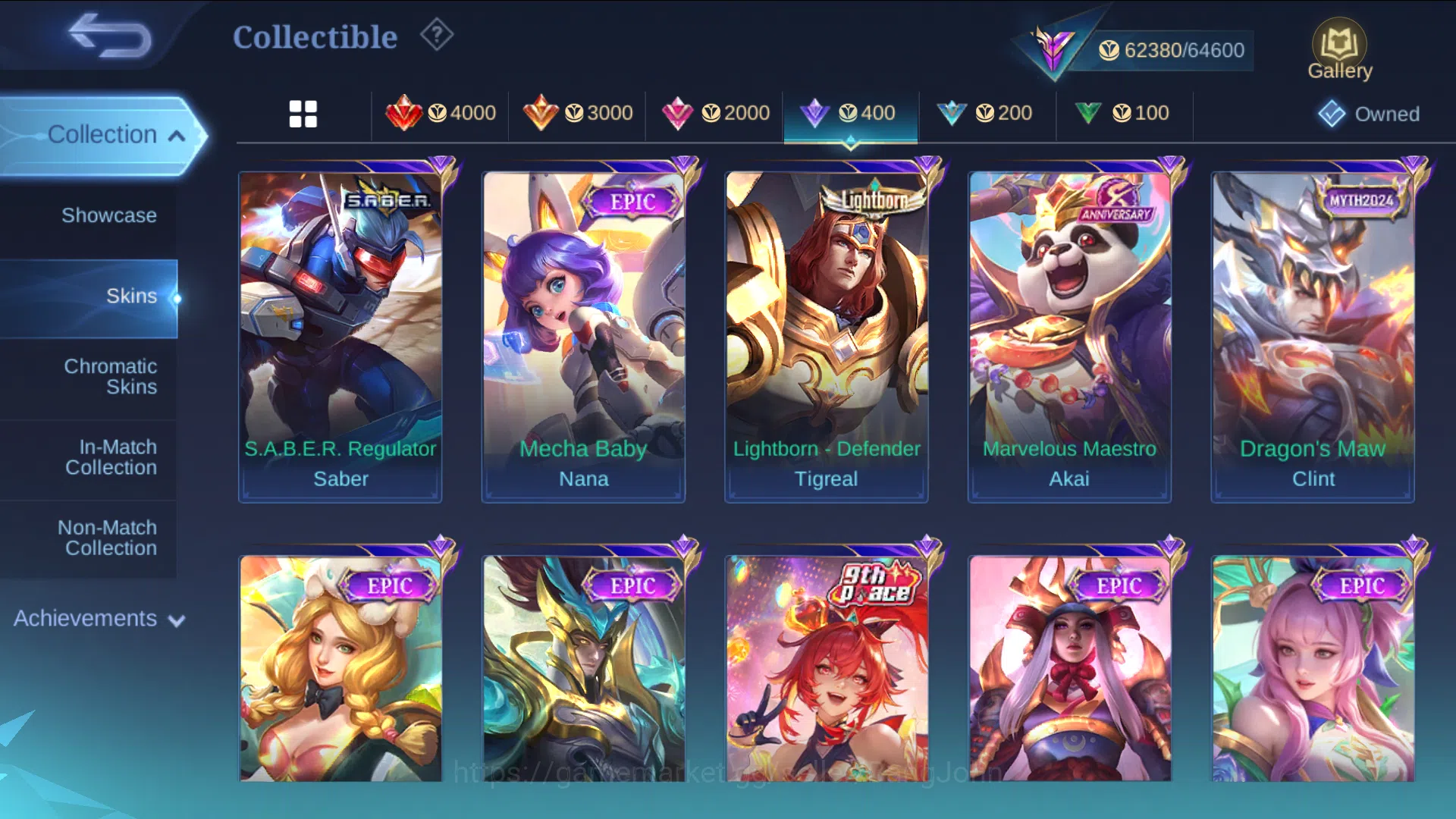 Mobile Legends: Bang Bang Accounts hero 130 | skin 243 | prime yu zhong, prime claude image 5