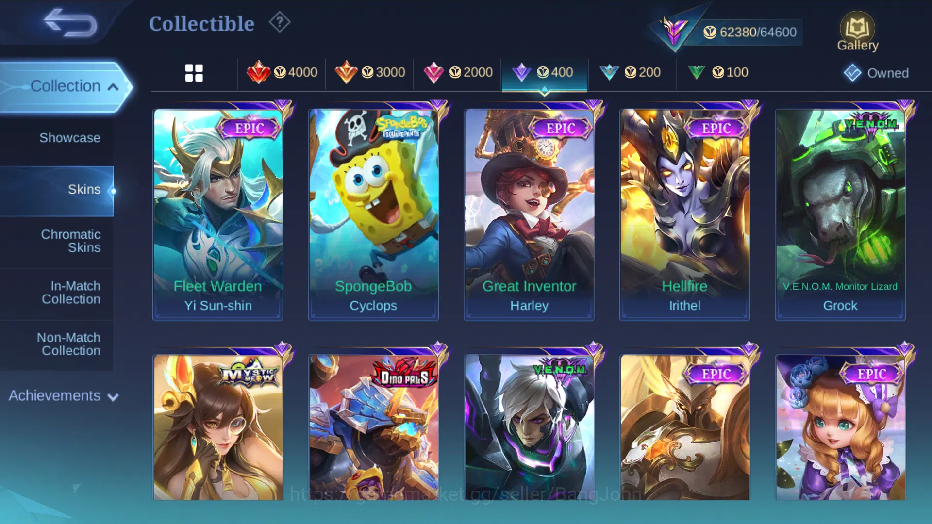Mobile Legends: Bang Bang Accounts hero 130 | skin 243 | prime yu zhong, prime claude image 6