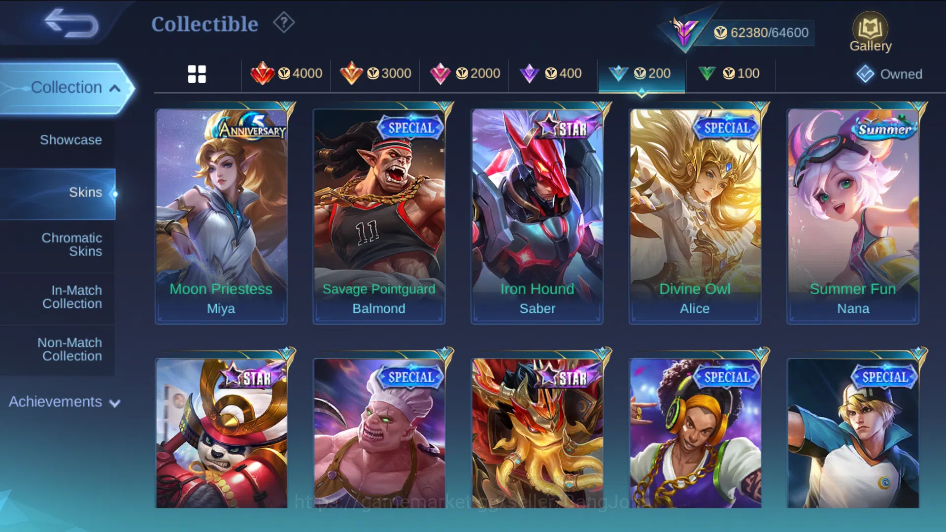 Mobile Legends: Bang Bang Accounts hero 130 | skin 243 | prime yu zhong, prime claude image 9