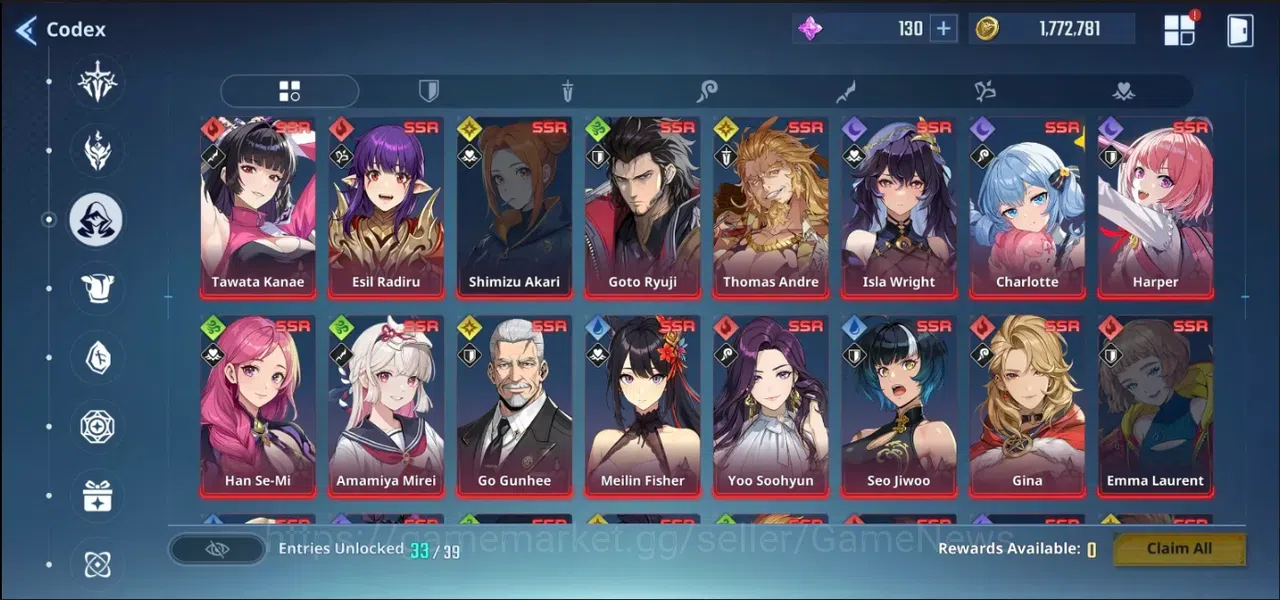 Solo Leveling: ARISE Accounts Power 753k |20 SSR|GotoA5+SignA3 + MireiA5+SignA5 + ThomasA4 + KanaeA5+SignA5 + Etc| Log 8