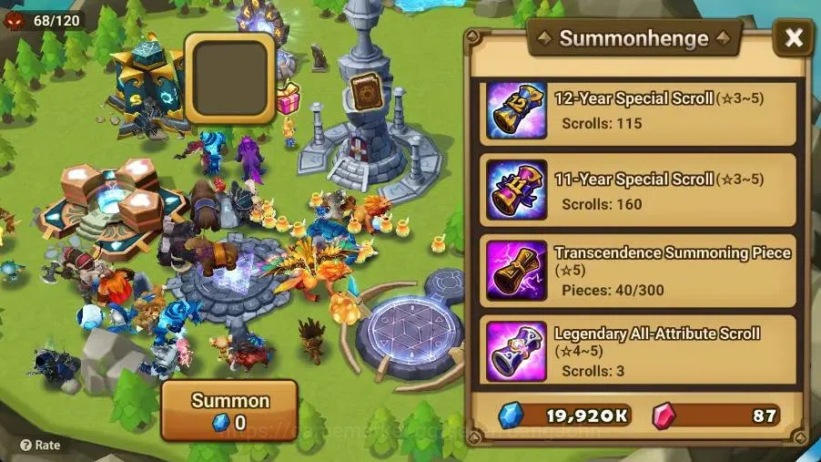 Summoners War: Sky Arena Accounts Starter GLOBAL | NB 5 TESHAR,Starter Gacha 115 12Y+160 11Y Scrool, 3 Legendary All 3