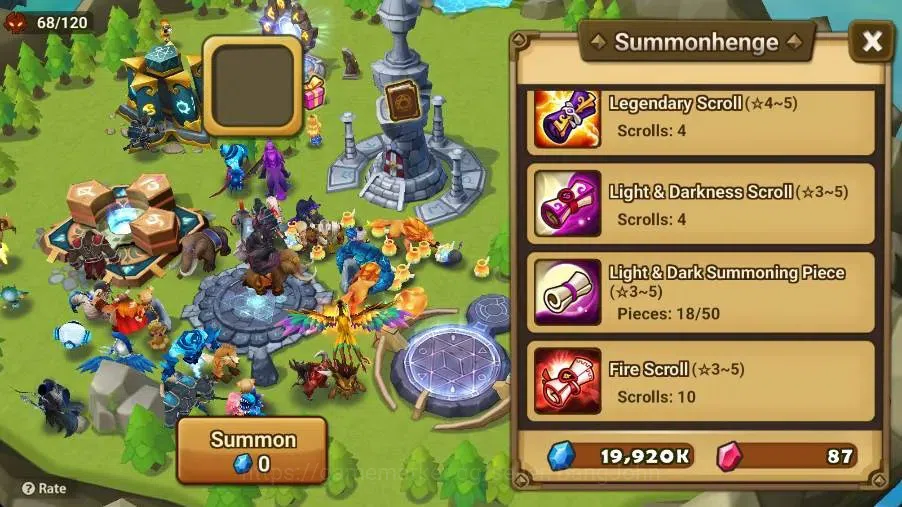 Summoners War: Sky Arena Accounts Starter GLOBAL | NB 5 TESHAR,Starter Gacha 115 12Y+160 11Y Scrool, 3 Legendary All 4