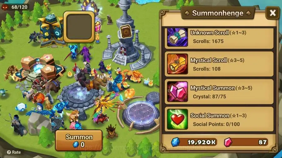 Summoners War: Sky Arena Accounts Starter GLOBAL | NB 5 TESHAR,Starter Gacha 115 12Y+160 11Y Scrool, 3 Legendary All 5
