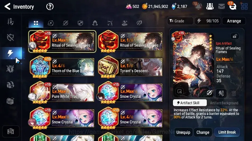 Epic Seven Accounts GLOBAL Unverif|New Era|17 ML(Salome,NM Luna,Ruele  image 15
