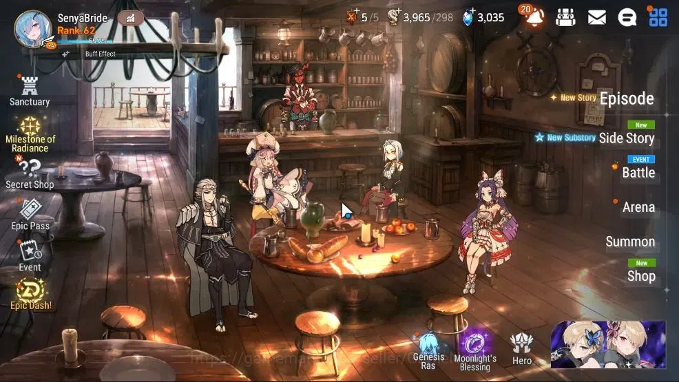 Epic Seven Accounts High-End GLOBAL UnVerif|New Era|9 ML (Schol Nurse Yulha,LC Bellona,Belian),AB Fumyr,Setsuka,etc|2,2k 1