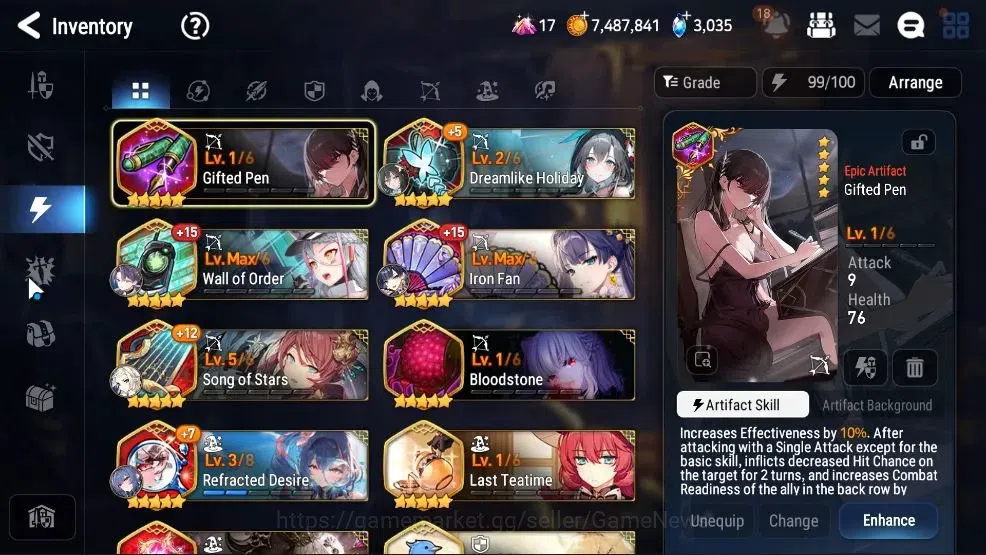 Epic Seven Accounts High-End GLOBAL UnVerif|New Era|9 ML (Schol Nurse Yulha,LC Bellona,Belian),AB Fumyr,Setsuka,etc|2,2k 20