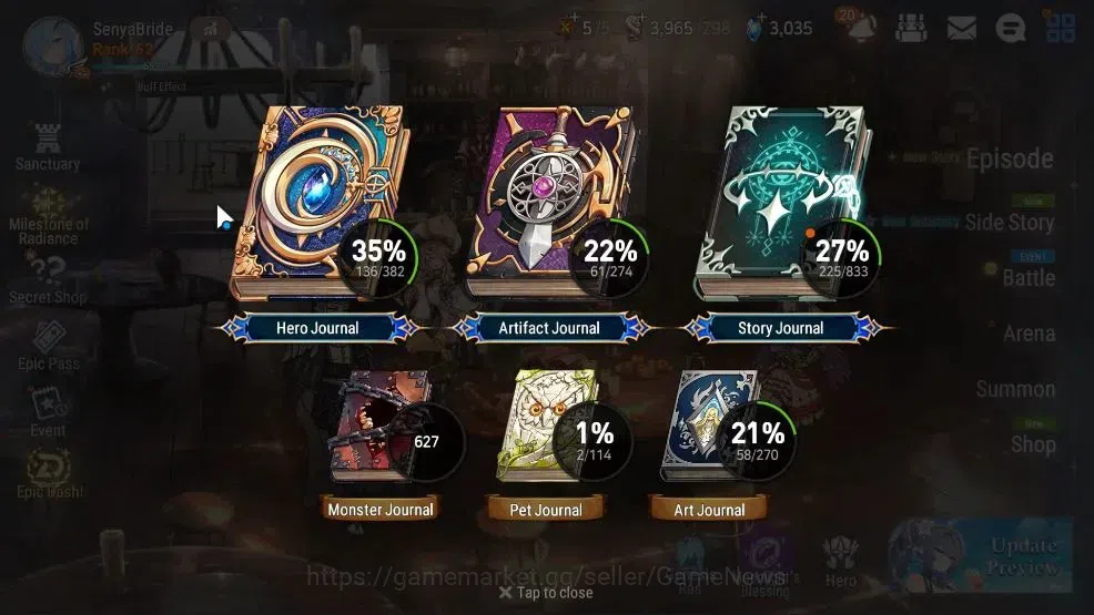 Epic Seven Accounts High-End GLOBAL UnVerif|New Era|9 ML (Schol Nurse Yulha,LC Bellona,Belian),AB Fumyr,Setsuka,etc|2,2k 3