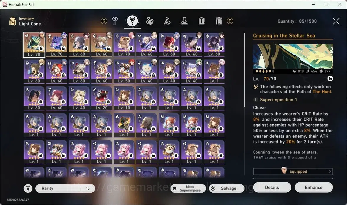 Honkai Star Rail Accounts ASIA | TL 60 | 8 LIMIT | HUO HUO | SILVER WOLF | D image 11