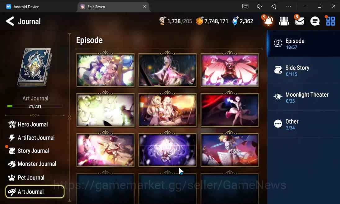 Epic Seven Accounts ASIA UnVerif| 3 ML (FL Lidica,LC Bellona,Fall Ceci image 13