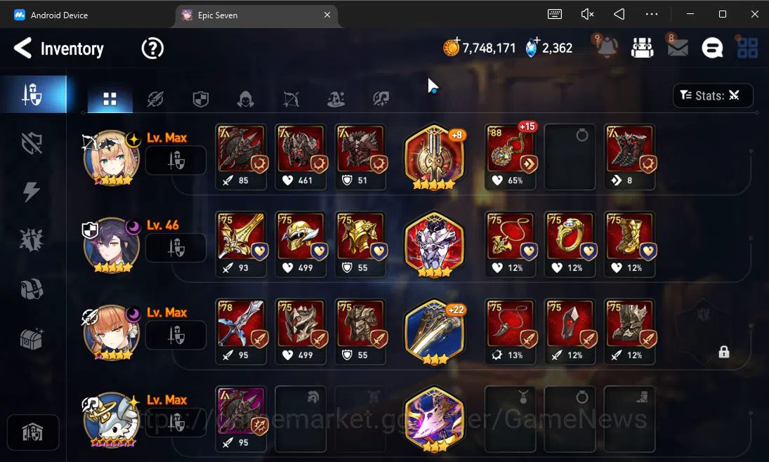 Epic Seven Accounts ASIA UnVerif| 3 ML (FL Lidica,LC Bellona,Fall Ceci image 19